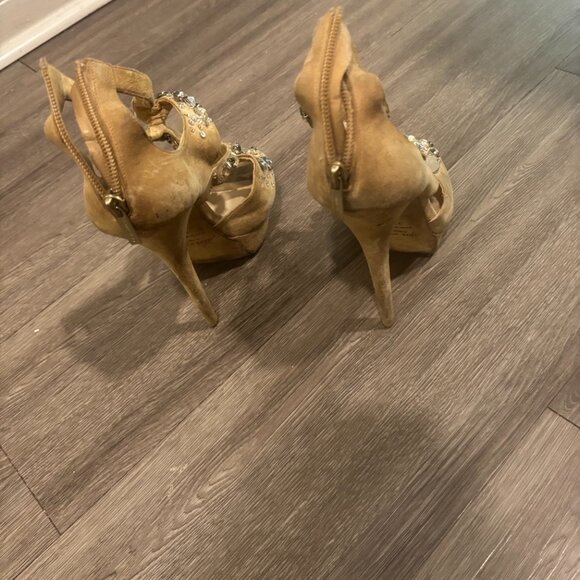 Beige Jimmy Choo Platform Heels - Picture 5 of 6